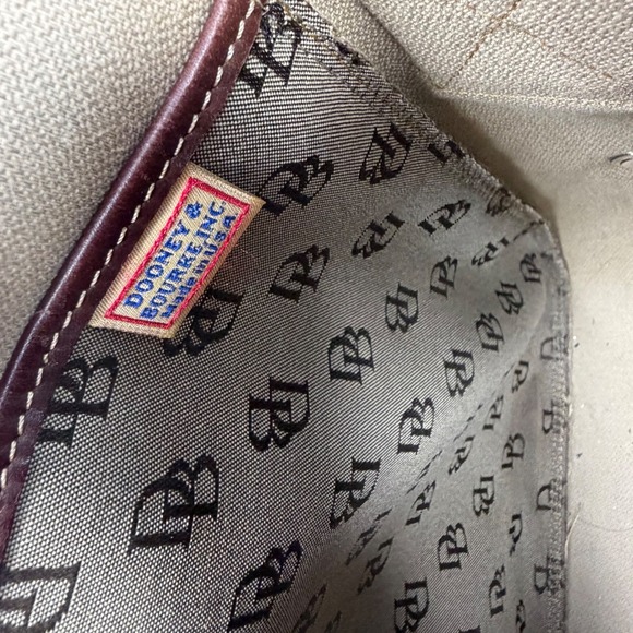 Dooney & Bourke Vintage Monogram Messenger Bag Brown Canvas Crossbody Laptop - Picture 5 of 6